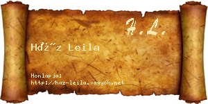 Ház Leila névjegykártya